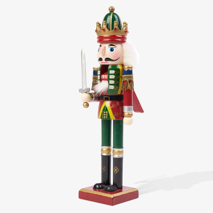 The Twiddlers - Wholesale Holiday Nutcracker - 2 Traditional Christmas Nutcrackers (30cm) Premium Wood Deco