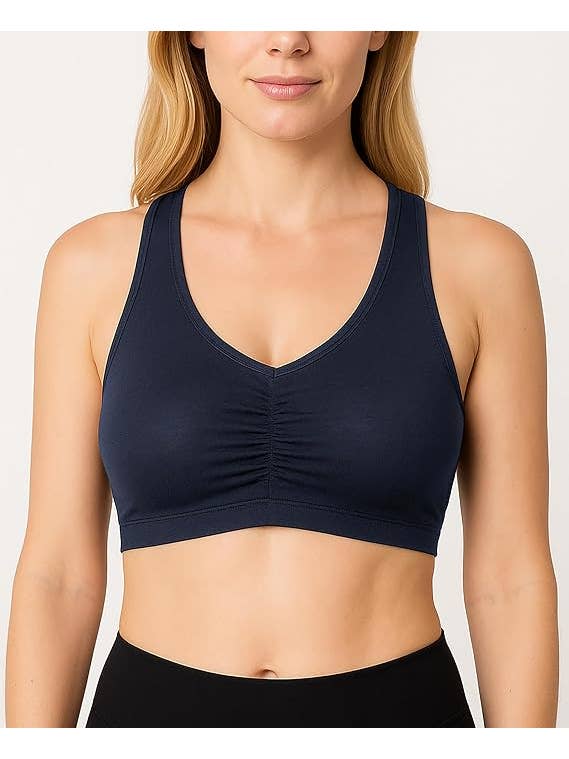 I-Wear Brands - Wholesale Sports Bra - Women's - Women's Cotton Racerback Pull-Over Sports Bra1