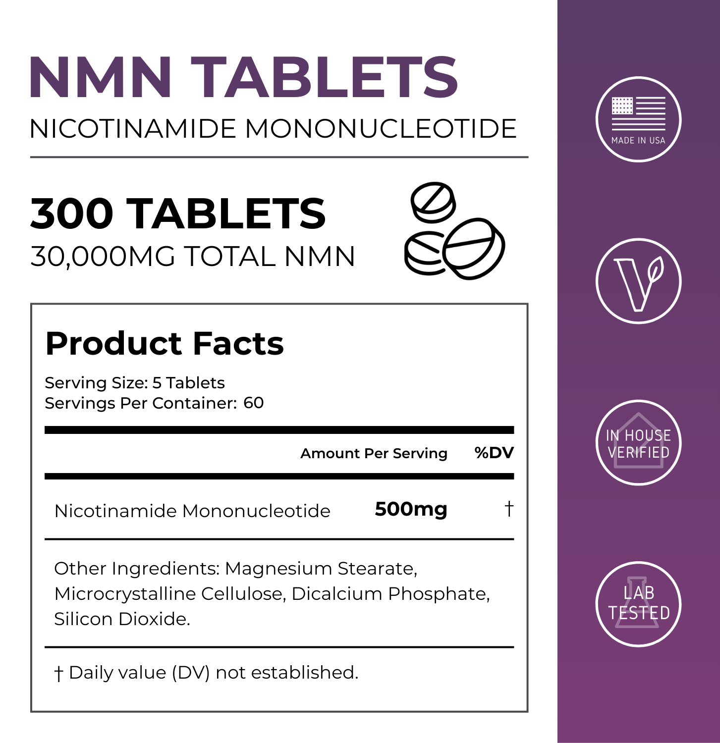 Neurogan Health - Wholesale Oral Supplement/Vitamin - NMN Tablets1