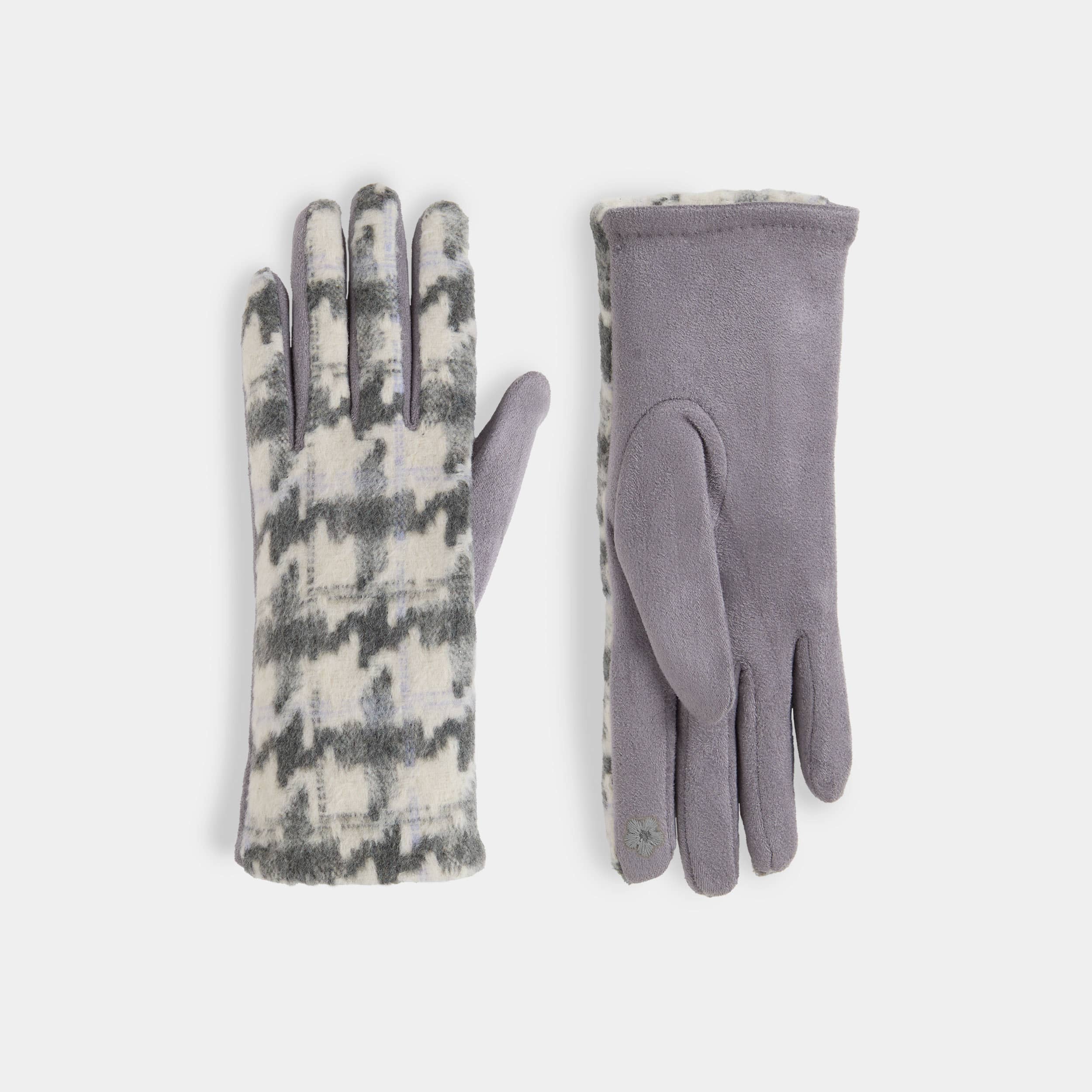 COCO + CARMEN - Vente Gants – femme - Gants à écran tactile pied-de-poule2