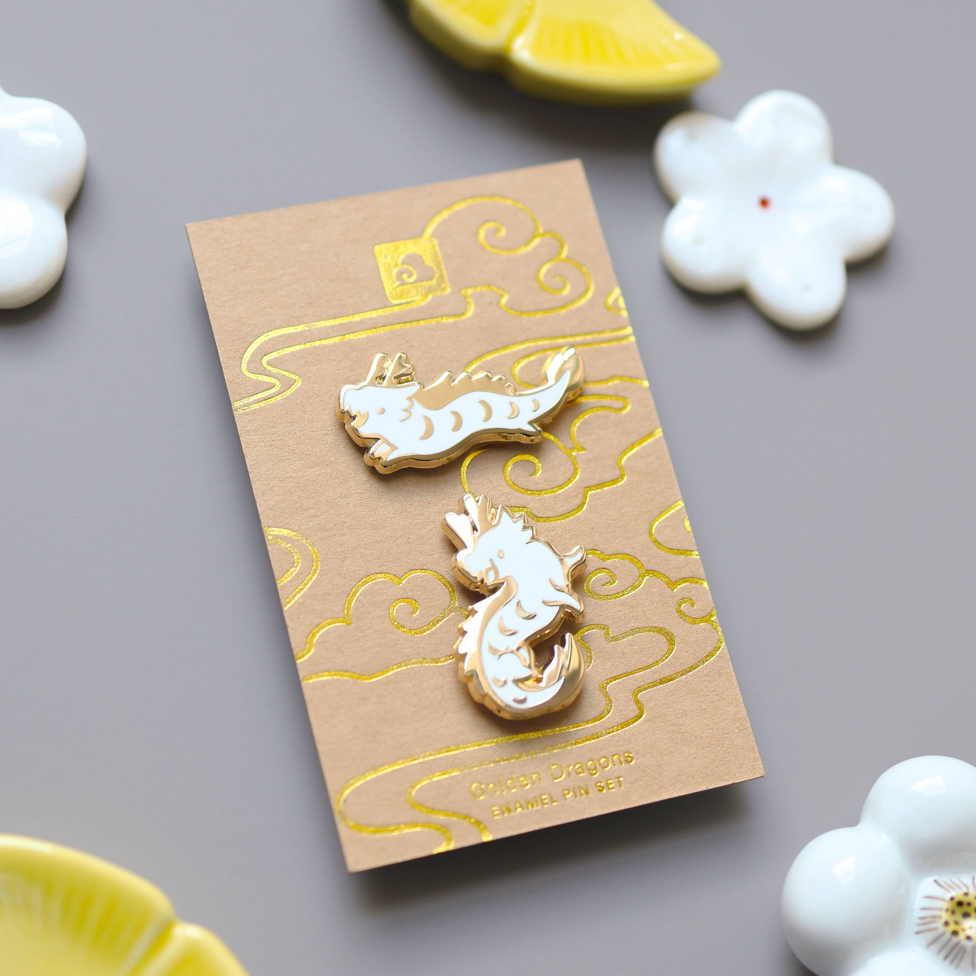 Thousand Skies - Wholesale Lapel Pin/Button - Enamel Pin - Happy Dragons Pin Set1
