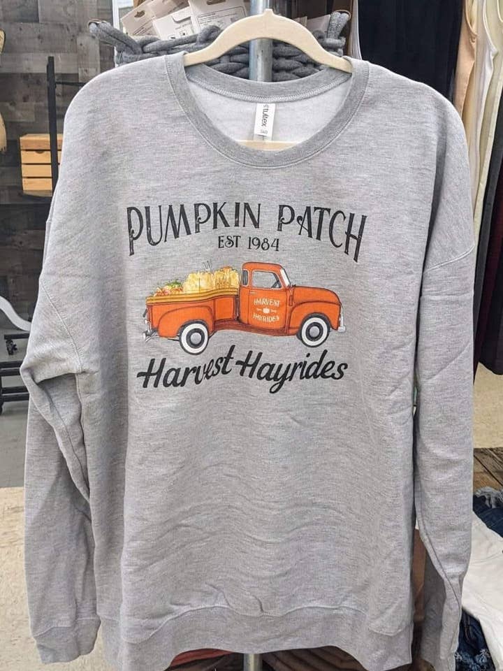 pumpkin patch sweetshirt for wholesale by TOO CHIC BOUTIQUE & CO. LLC