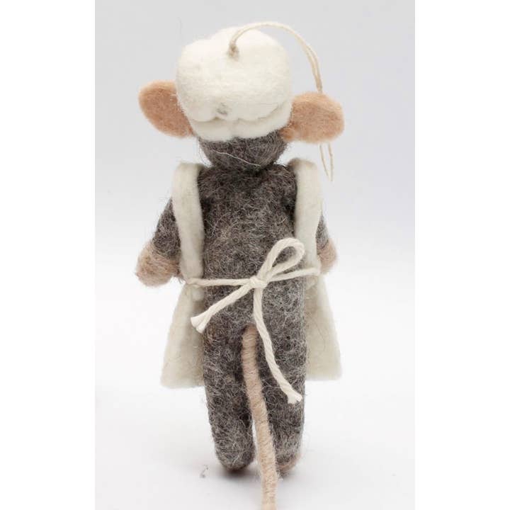cerruti home - Wholesale Ornament - Handmade Felted Wool "Baker Mouse Pierre" ornament1