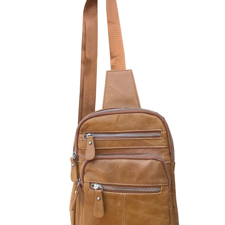 Roma Leathers, Inc. - Wholesale Backpack - Women's - W004 cowhide leather sling bag backpack5