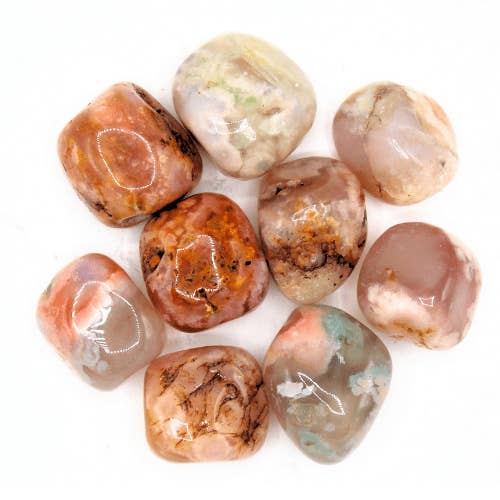 Green Tree - Wholesale Spiritual Stone/Crystal - Agate Cherry 'AB' Tumbled Stones 200 gr