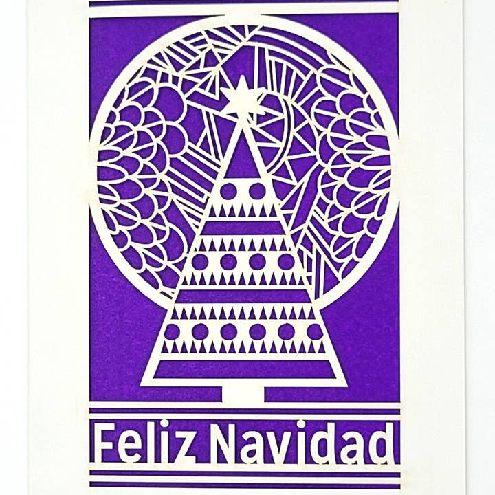 two hermanas – Großhandel Weihnachtskarte – Feliz Navidad - Baum und Mond - Fröhliche Weihnachten8