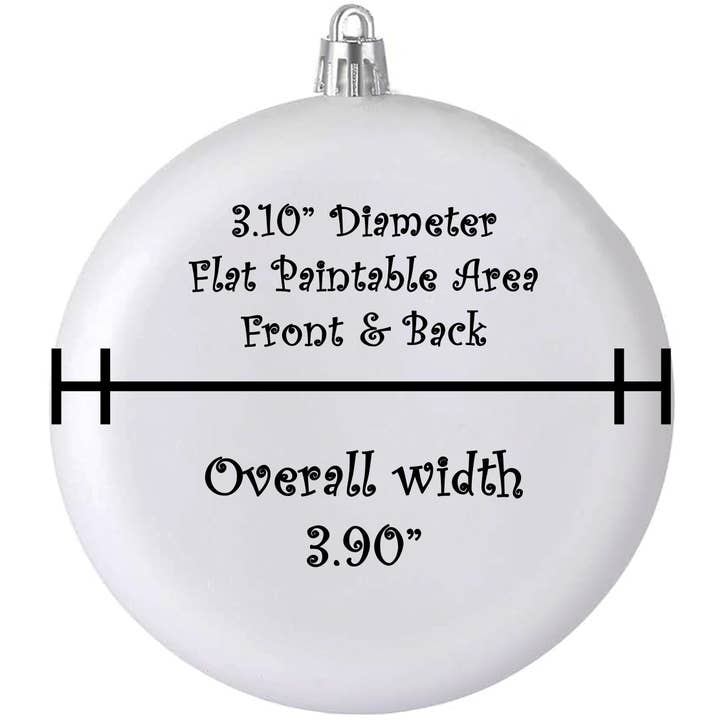 WholesaleMart - Wholesale Ornament Set - Flat DIY Christmas Ornaments for Kids and Adults, White