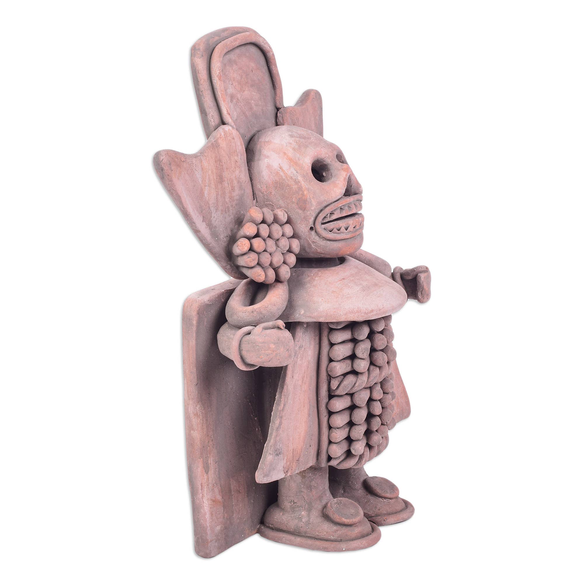 NOVICA - Wholesale Sculpture - Novica Handmade Mictlantecuhtli Terracotta Sculpture1