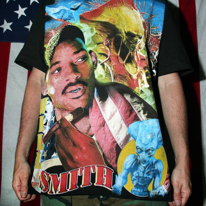 Backstock co - Vente T-shirt sérigraphié – unisexe - T-shirt ID4 Independence Day / Will Smith Art Fan Orig.2