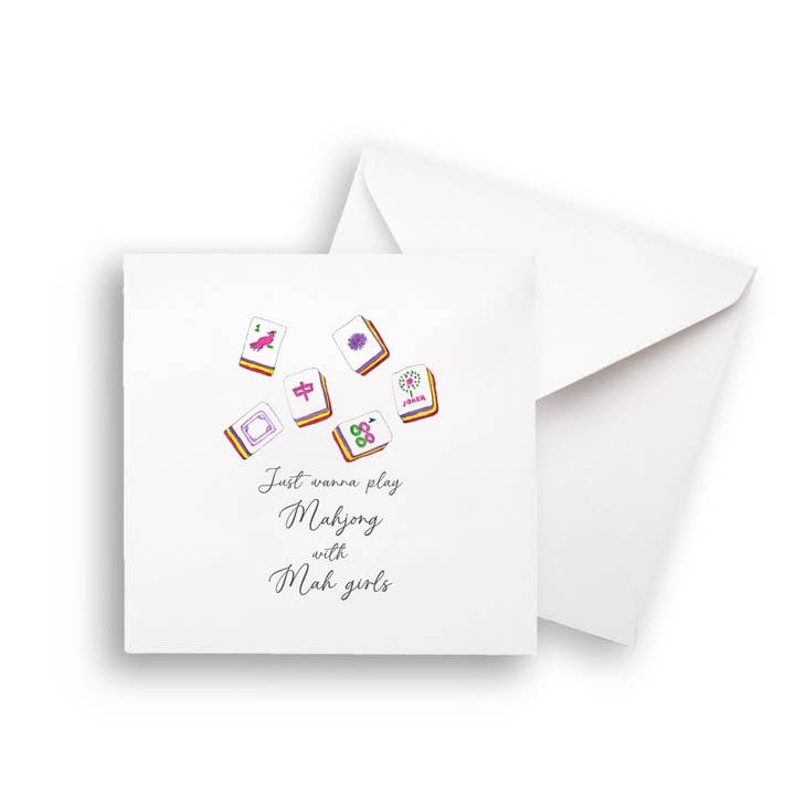 French Graffiti - Wholesale Tea Towel - Mahjong with Mah Girls5