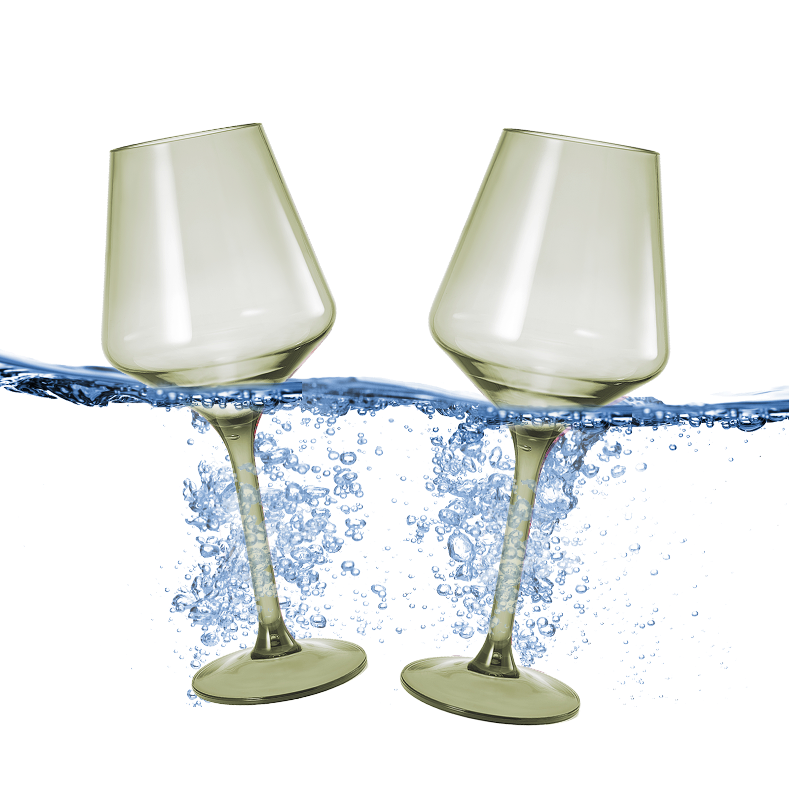 The Wine Savant /  Khen Glassware - Wholesale Wine Glass - Floating Acrylic Plastic Stemmed Wine Glass1