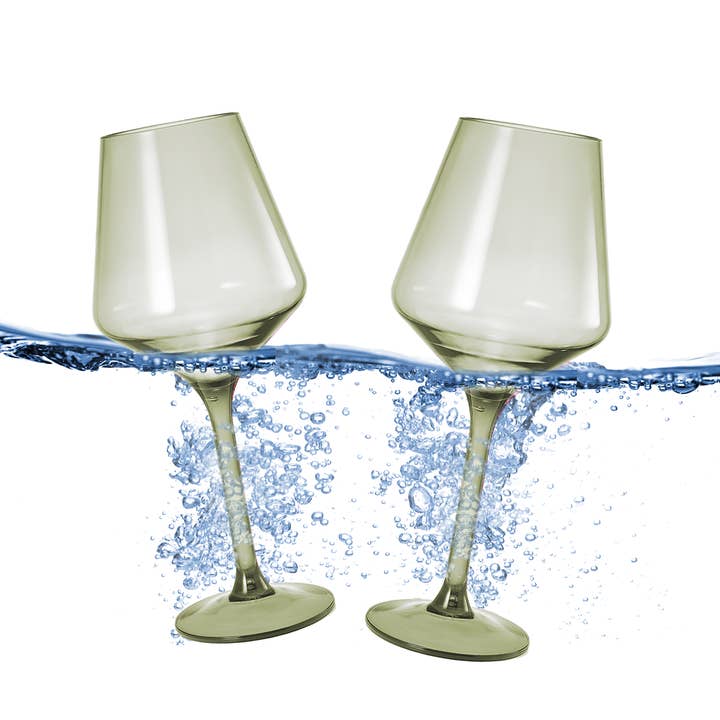 The Wine Savant / Khen Glassware - Wholesale Wine Glass - Floating Acrylic Plastic Stemmed Wine Glass1