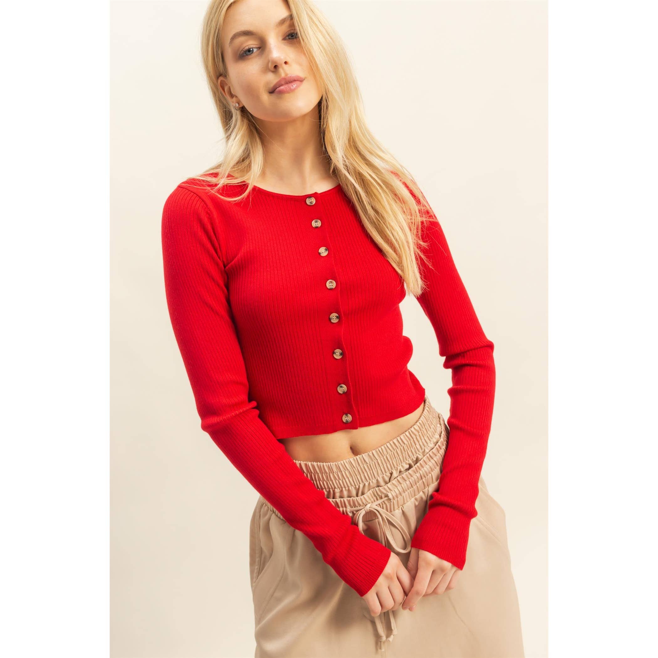 HYFVE - Vendita all'ingrosso Top in maglia - Donna - Top a coste con bottoni4