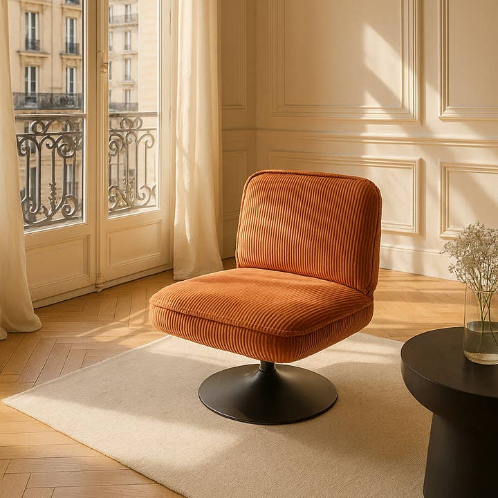 Now's Home - Wholesale Chair - TERRACOTTA FUNKY CORDUROY SWIVEL CHAIR2