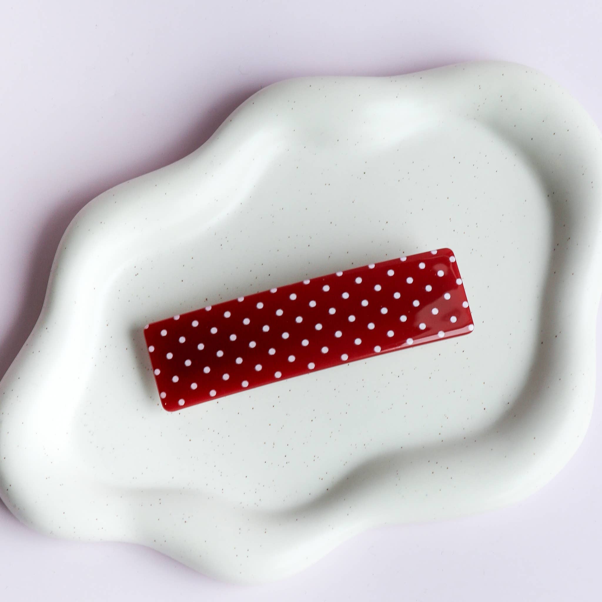 Horace Jewelry - Wholesale Hair Clip - Women's - Tara - Red and white polka dots0