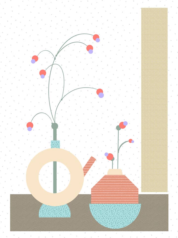 STILLEBEN TRYCK, MEMPHIS MJUK SAMLING för wholesale av Pistacchio & Caffè