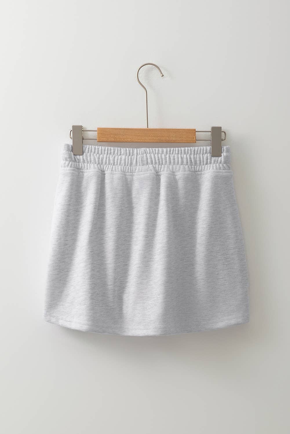 1 the Woman - Wholesale Skirt - Women's - French Terry Drawstring Mini Skort with Pockets3
