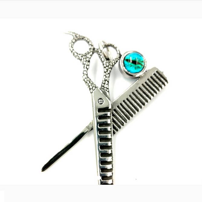 Steel comb scissors pendant for wholesale by MYLENE ET FELIX
