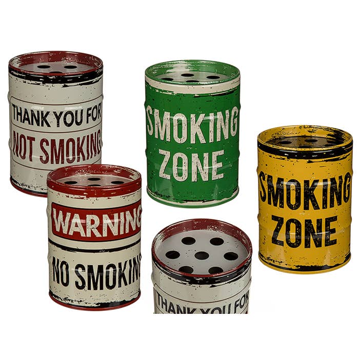 Aschenbecher aus Metall, Ölfass, für den Großhandel von Out of the blue KG