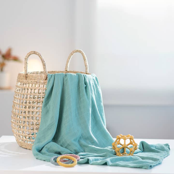 Bamboo Muslin Swaddle, Unisex Swaddle Mint for wholesale by MINIIUM