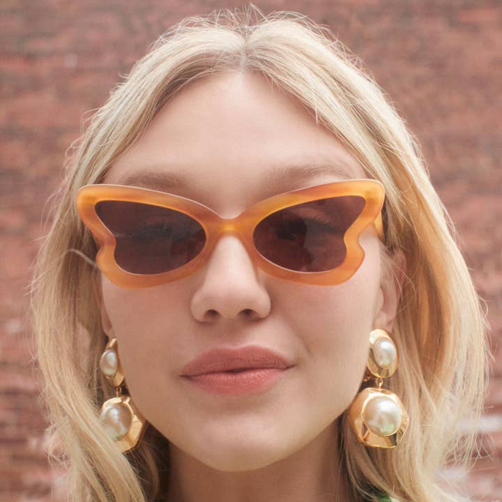 Lele Sadoughi - Wholesale Sunglasses - Women's - Blonde Tortoise Peggy Sunglasses