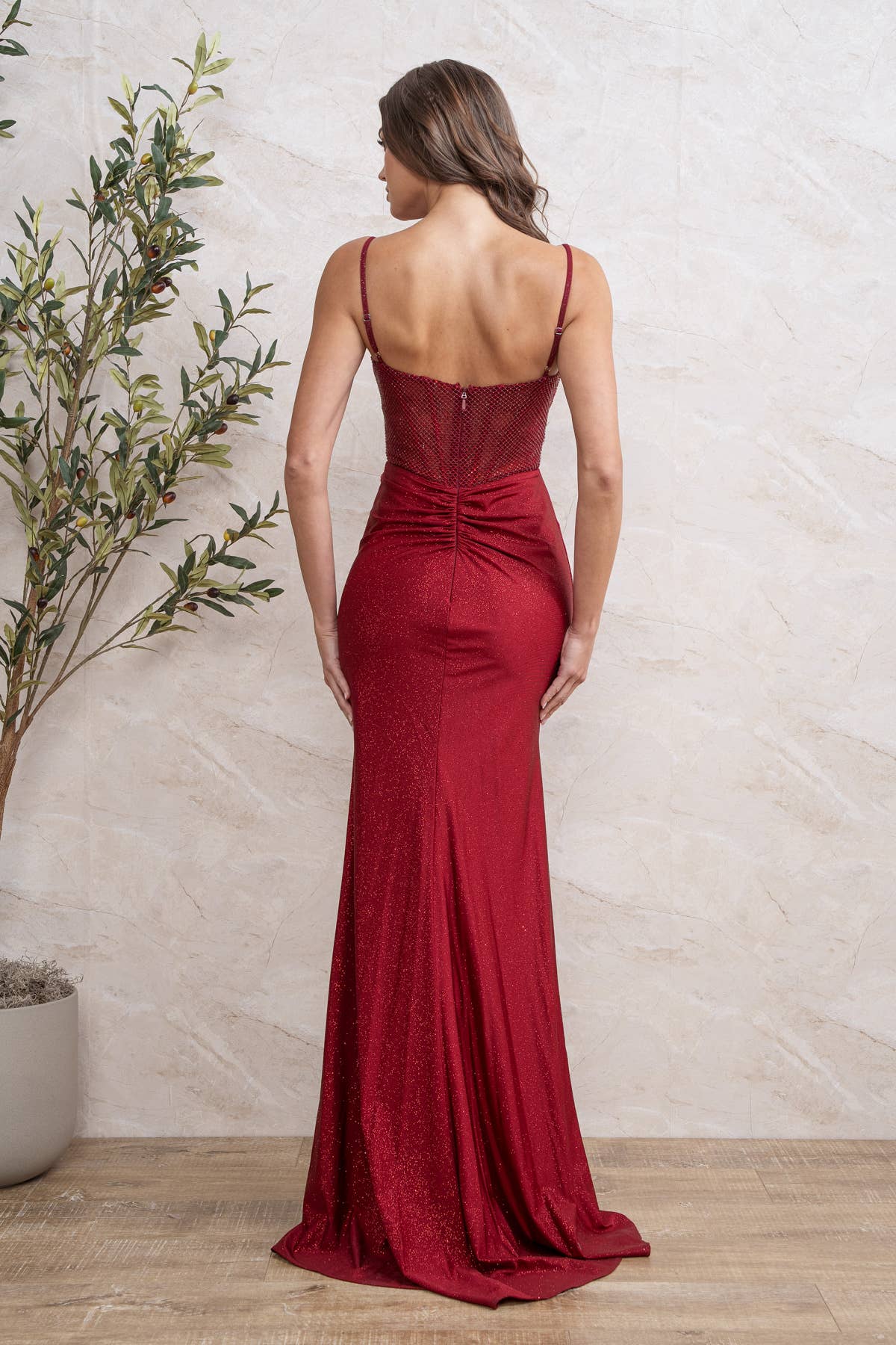 Rosemore Couture - Wholesale Gown - Women's - CORSET LACE BEADED MAXI DRESS 11