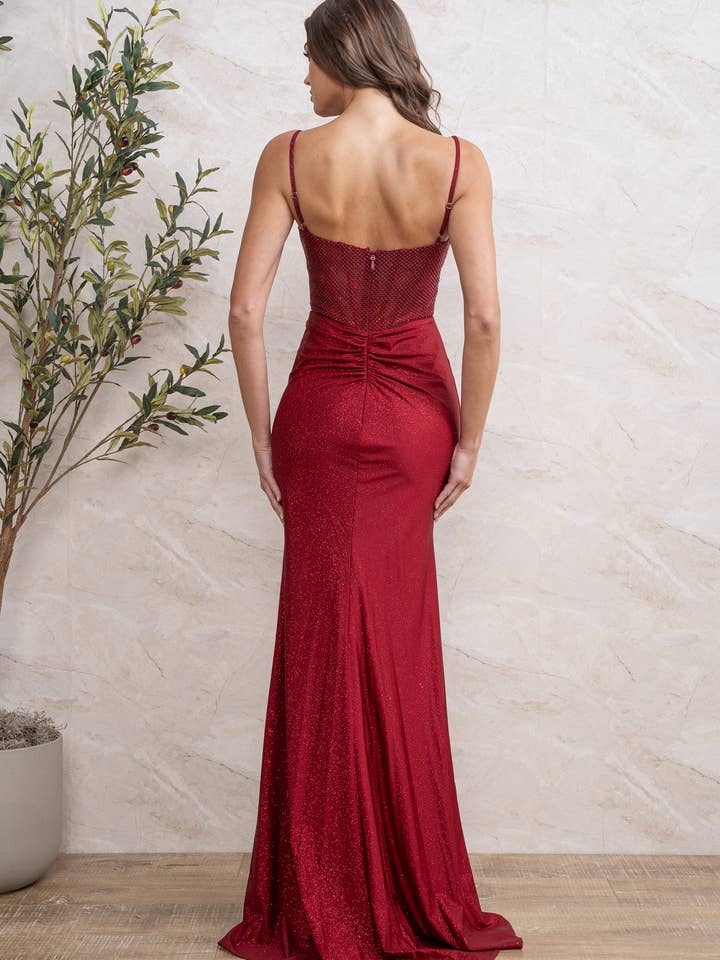 Rosemore Couture - Vente Robe de soirée – femme - ROBE MAXI EN DENTELLE ET PERLES AVEC CORSET11