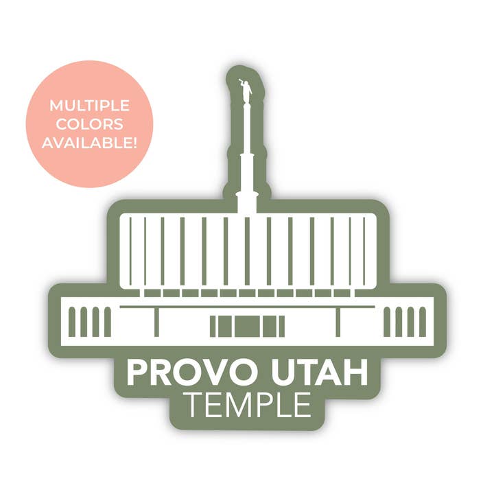 Provo Utah tempelklistermärke, LDS Provo Utah tempel för wholesale av JasmineTreeDesign