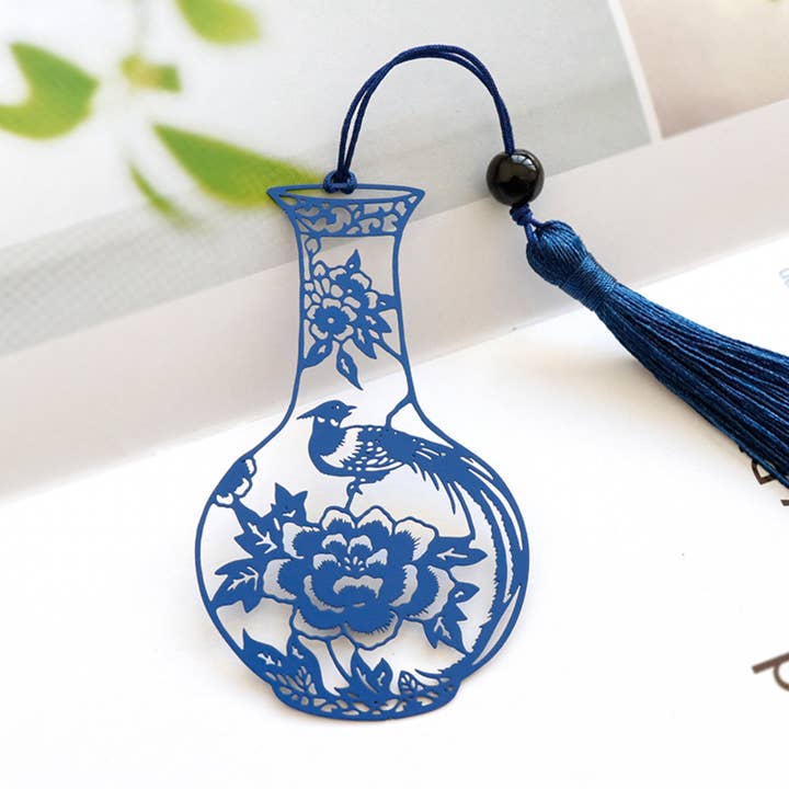 Segnalibro vaso Chinoiserie vintage per la vendita all'ingrosso da parte di Bright MacMing