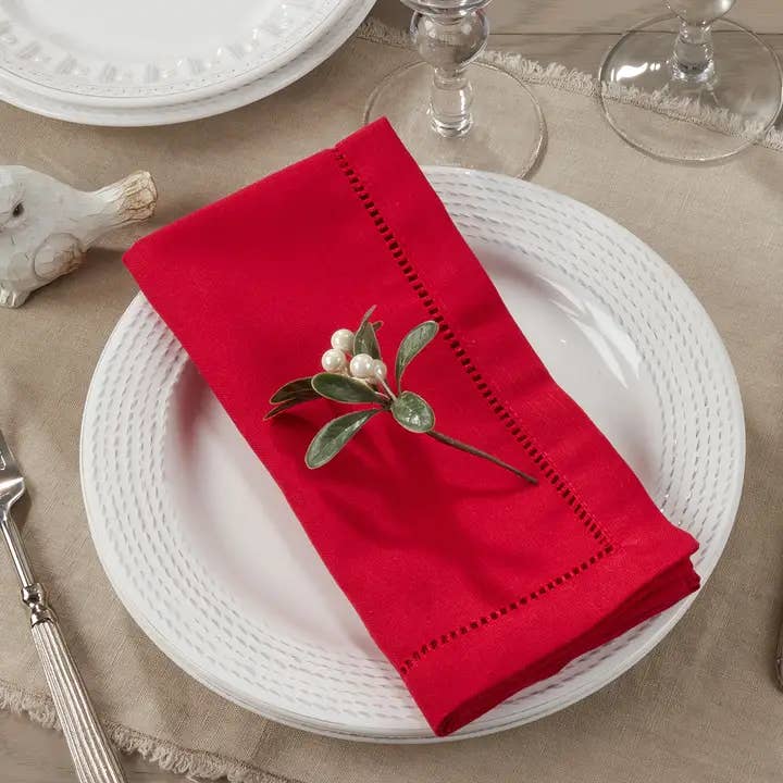 Fennco Styles - Wholesale Dinner & Cloth Napkin - Hemstitch Border 20-Inch Dinner Napkin