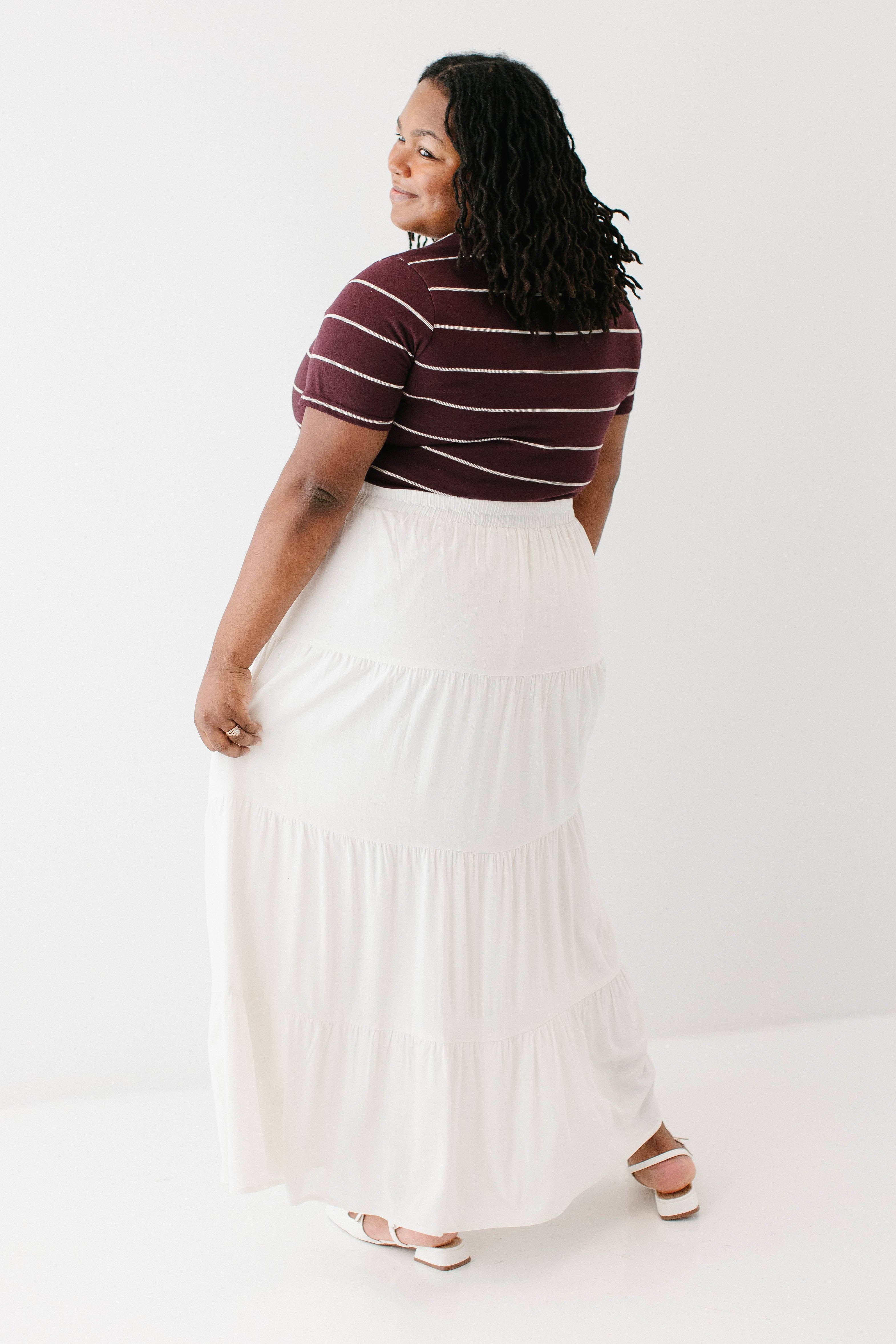 The Main Street Exchange - Wholesale Skirt - Women's - 'Addison' Tiered Maxi Skirt16