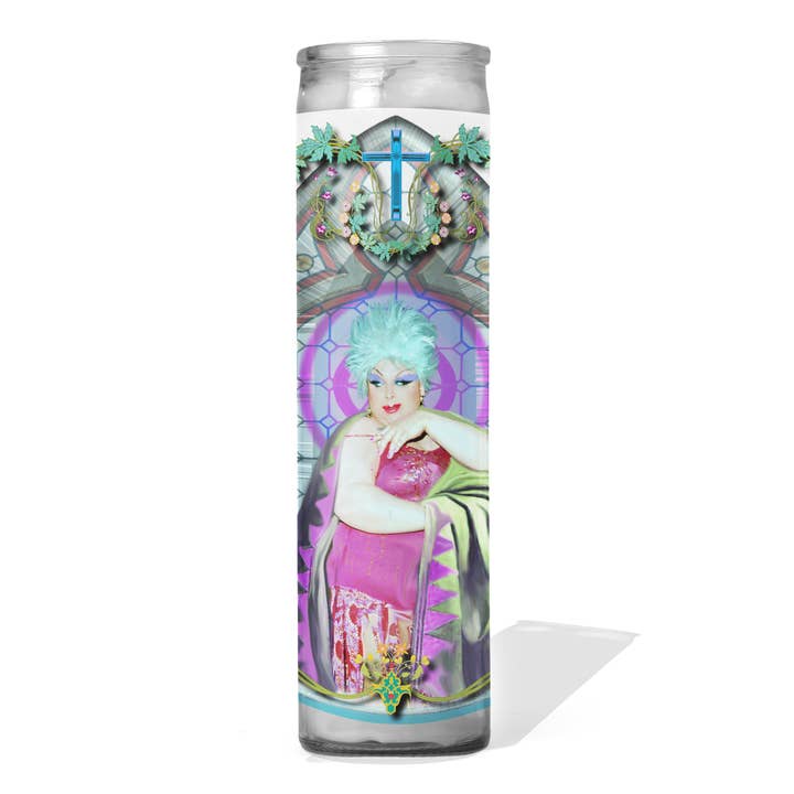 Calm Down Caren - Wholesale Votive kaars - Goddelijke Drag Queen Celebrity Gebedskaars