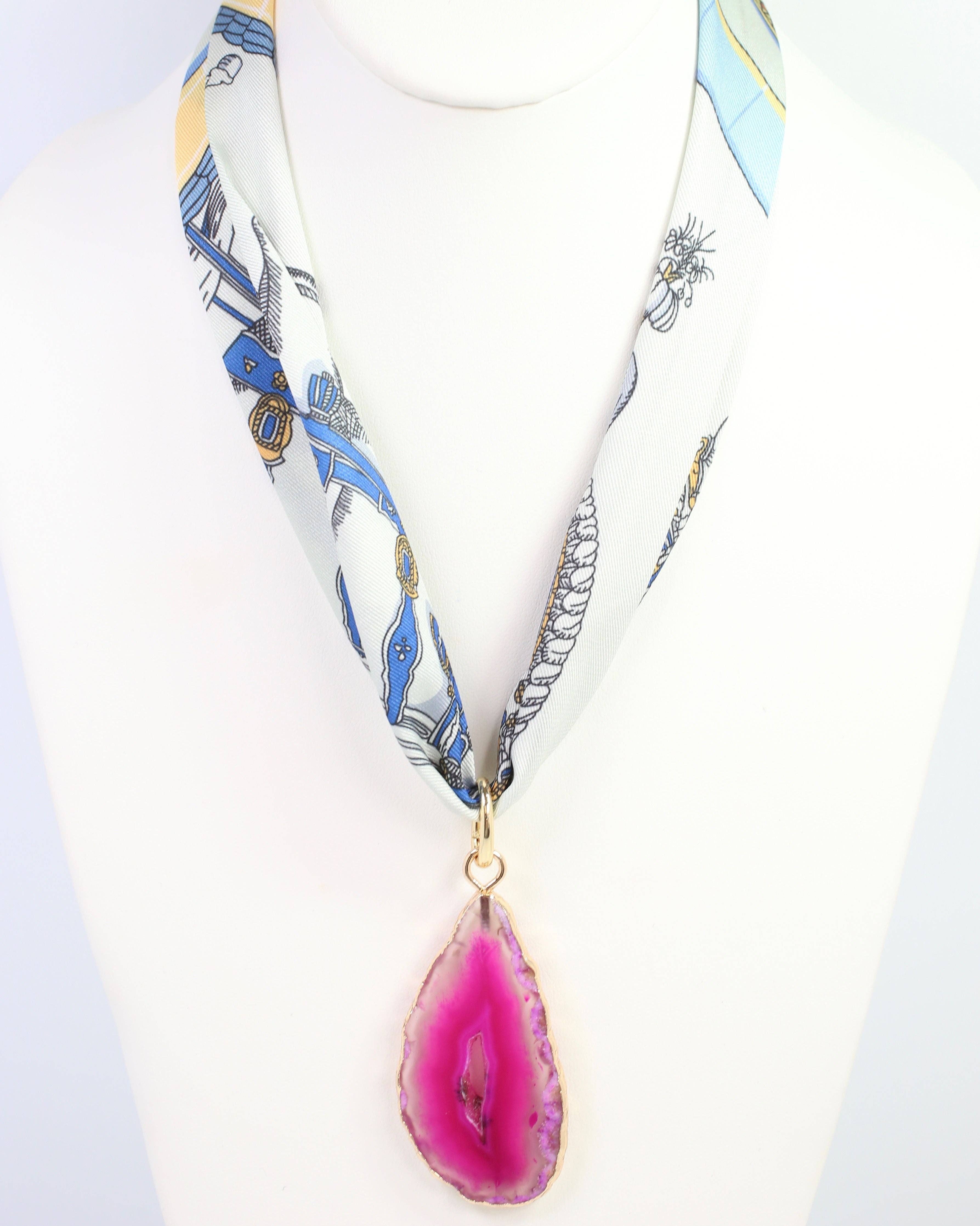 Caroline Hill - Vente Breloques/médailles personnalisées - Antonio Agate Charme Fuchsia2