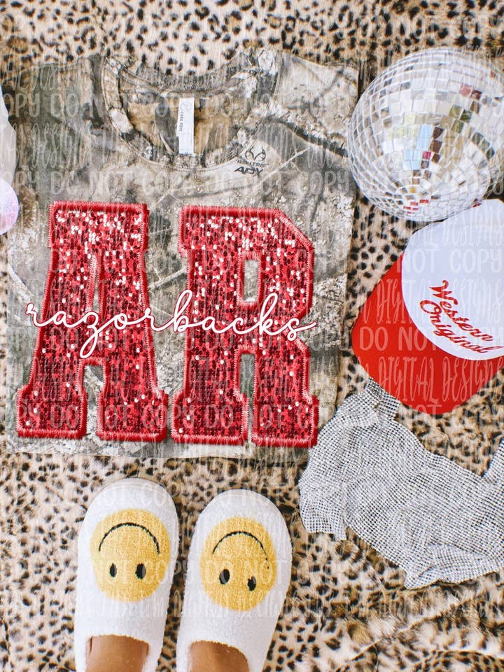 Falsk glitter Arkansas på realtree camo for engroshandel hos CCs Customs LLC