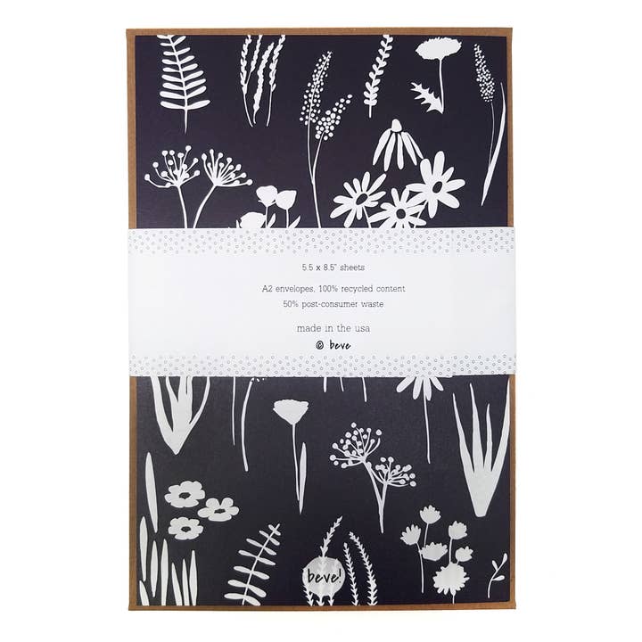 beve! - Wholesale Stationery/notecard set - Navy Floral Letter Writing Set2