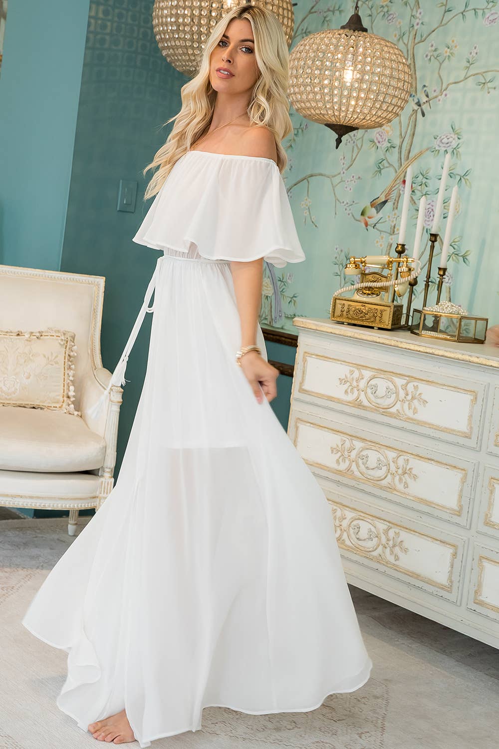 Sweet Lovely by Jen - Wholesale Dress - Women's - OFF-SHOULDER MAXI DRESS2