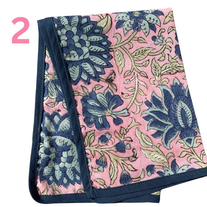 Pastel Poppy - Wholesale Beach Bag - Rattan Purse (Natural) w/ Block Print Bow