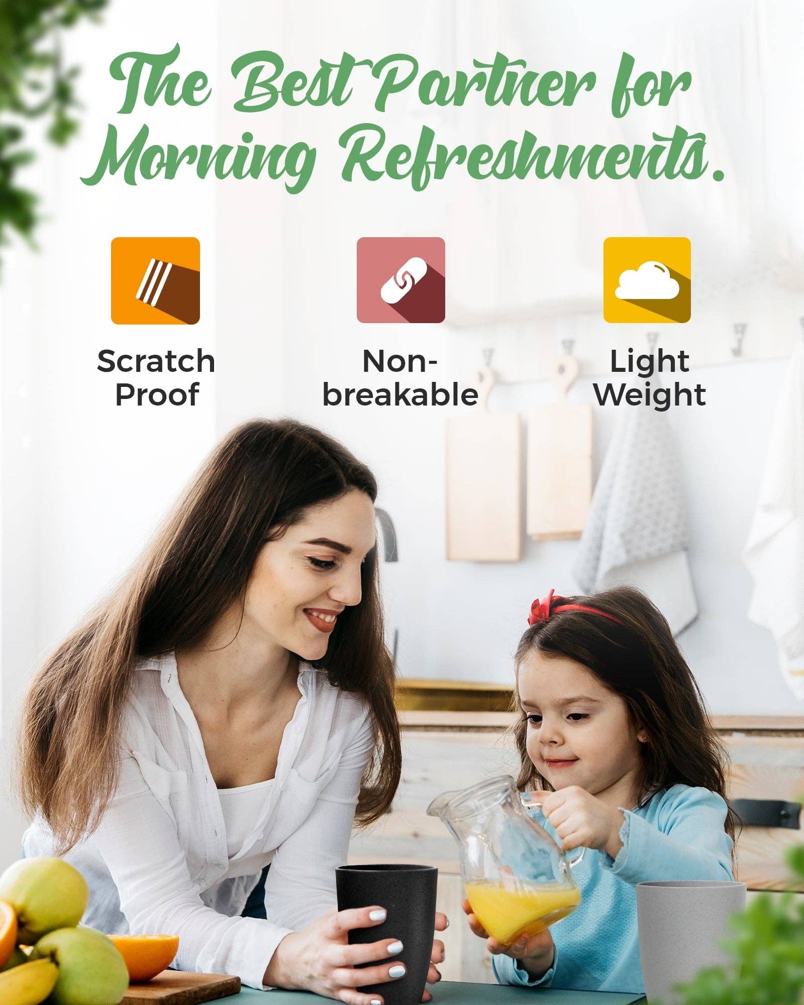 Greendish - Vente Verre/tasse - Ensembles de gobelets à boire en paille de blé écologique légers14