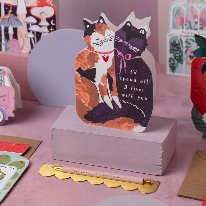 Sister Paper Co. - Wholesale Love card - Nine Lives Cats Cards | Love Cards | Cat Anniversary Cards1