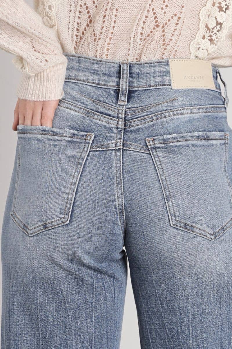 ARTEMIS VINTAGE - Vendita all'ingrosso Jeans - Donna - JEANS PALAZZO A VITA ALTA CON CONTROLLO DELLA PANCIA7