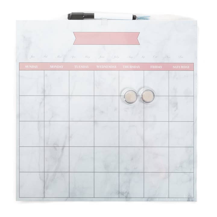 Core Home - Wholesale Calendar - CORE HOME 14" X 14" Frameless Magnetic Dry Erase Calendar