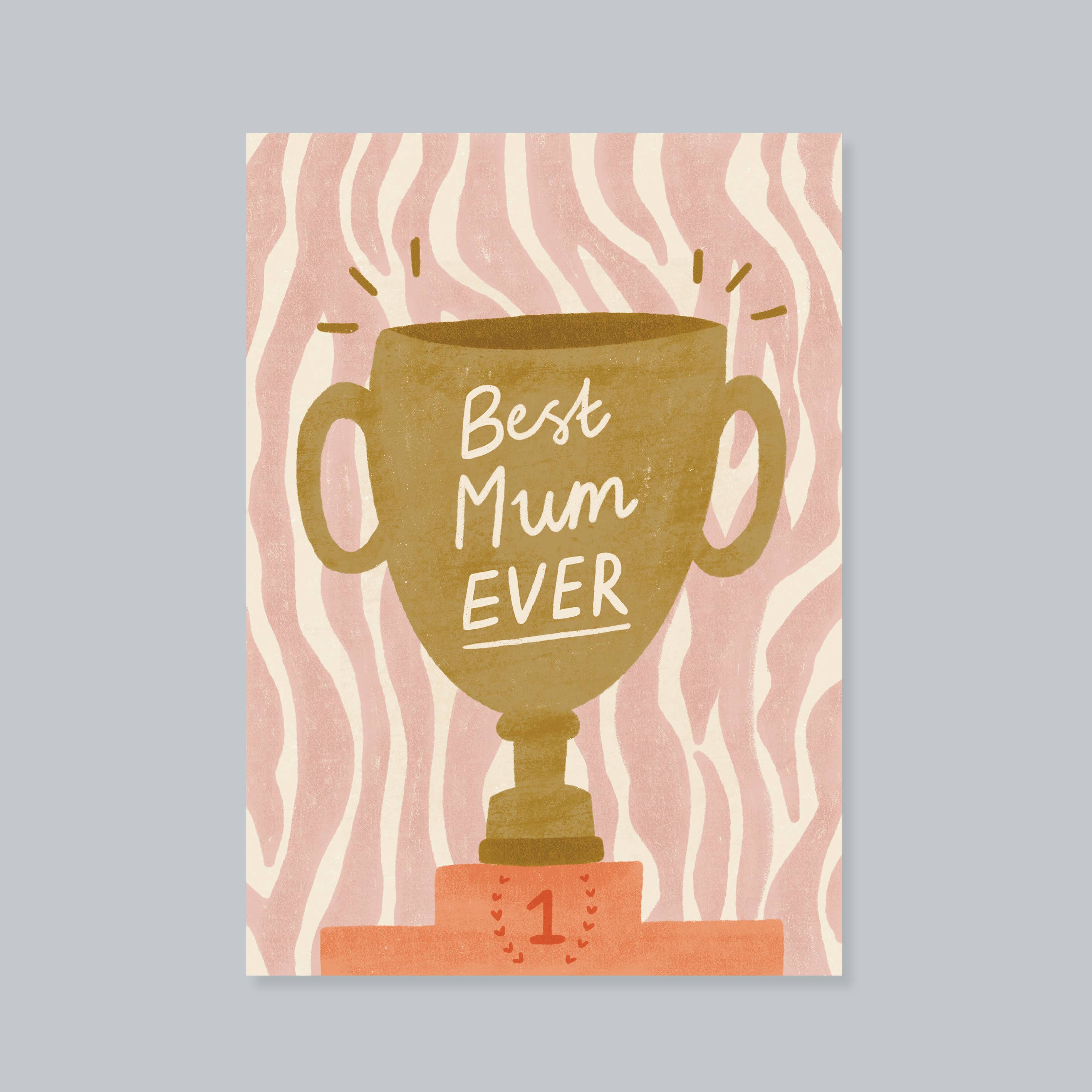 Lauren Sissons Studio - Venta al por mayor Tarjetas del Día de la Madre - Tarjeta de trofeo Best Mum Ever, Día de la Madre | Saludo de cumpleaños de mamá2