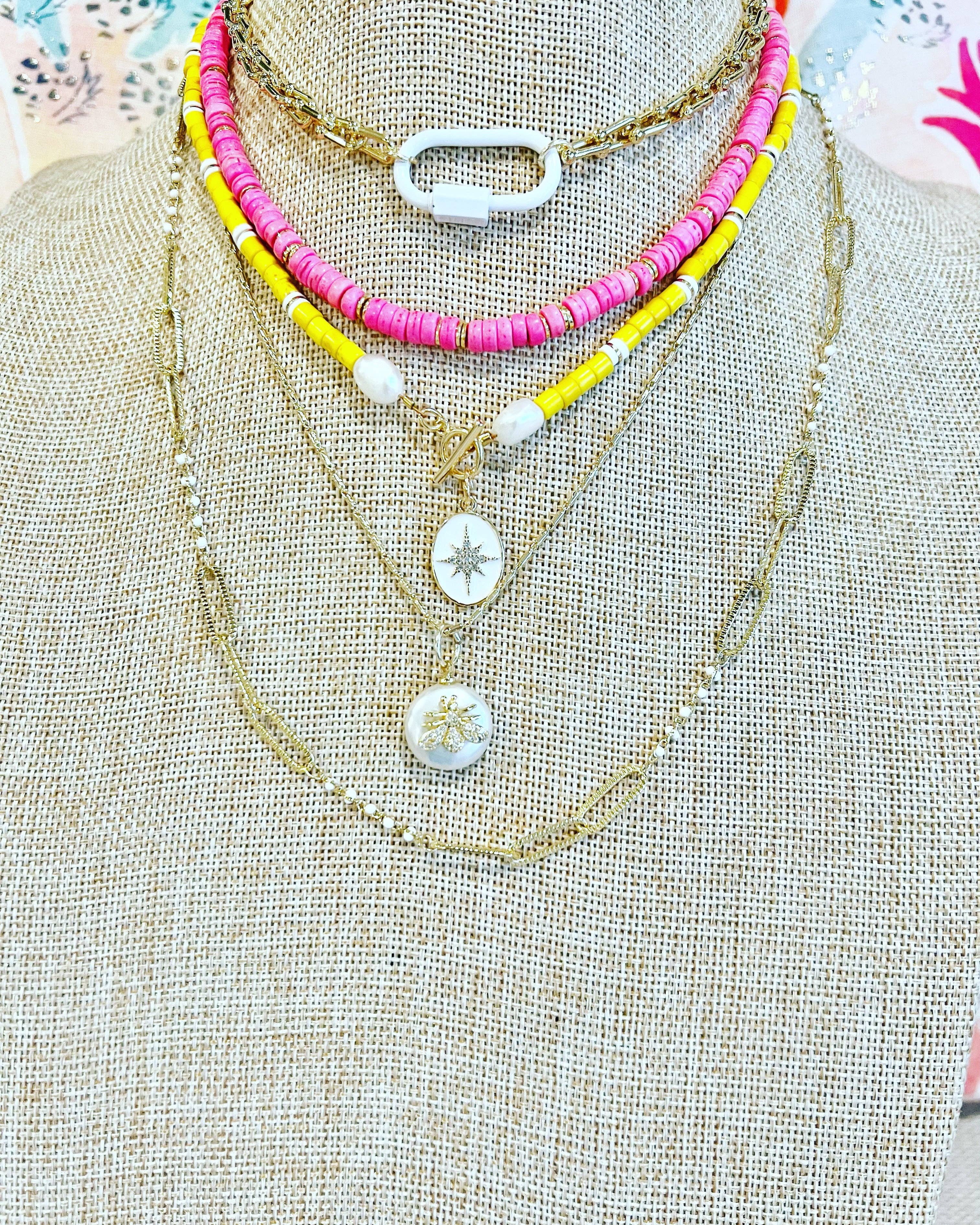 Grace Designs – Engroshandel Perlehalskæde – Gul perle halskæde1