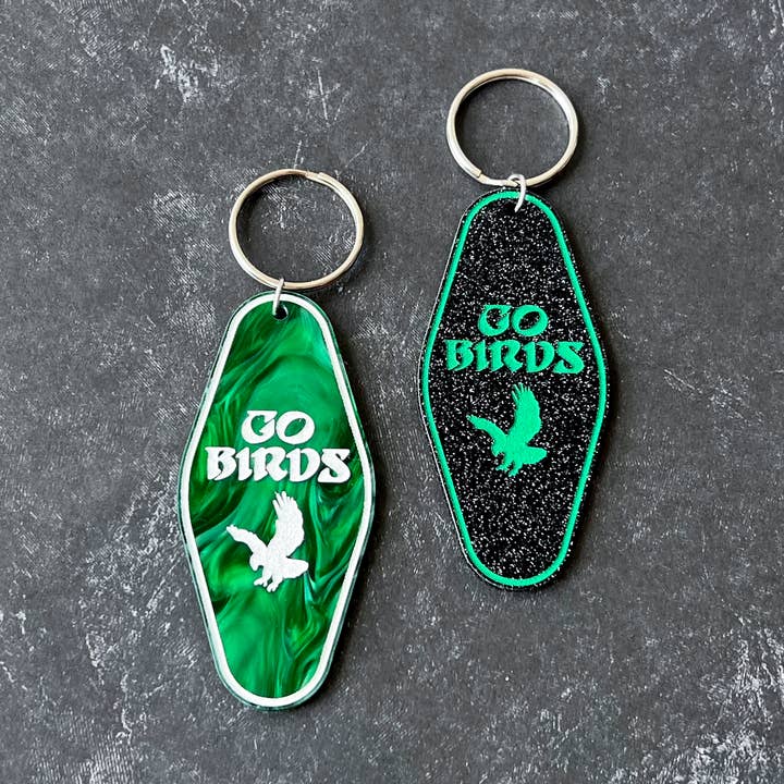 Studio Bladel - Wholesale Keychain - Unisex - Go Birds acrylic motel key style keychain5