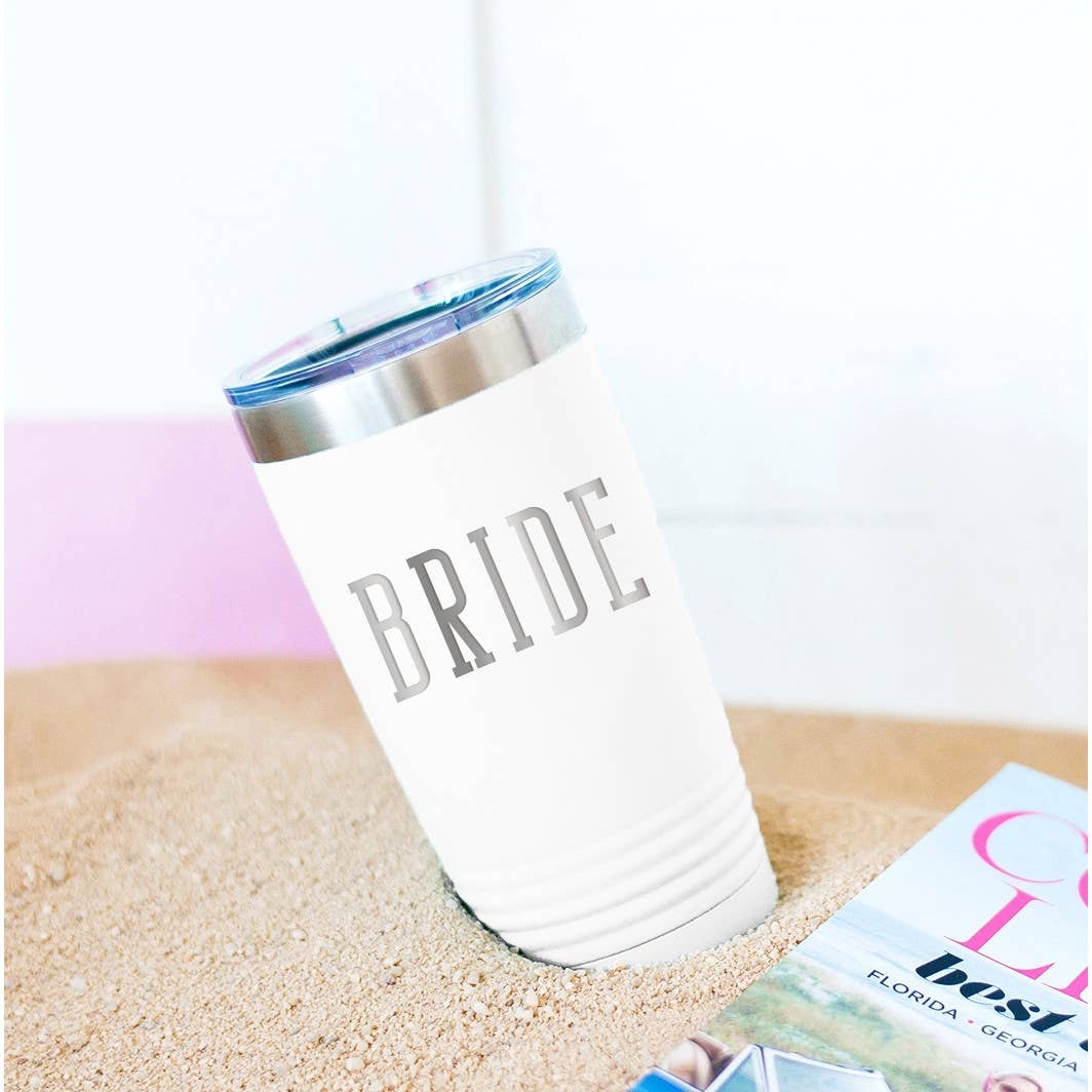 Viv&Lou - Wholesale Insulated Mug/Tumbler - Bride White 20oz Insulated Tumbler1