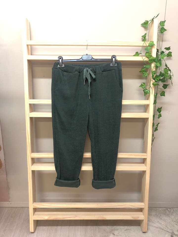 Lula Natura - Wholesale Pants - Women's - PANTALÓN BROOKLYN PANA VERDE0
