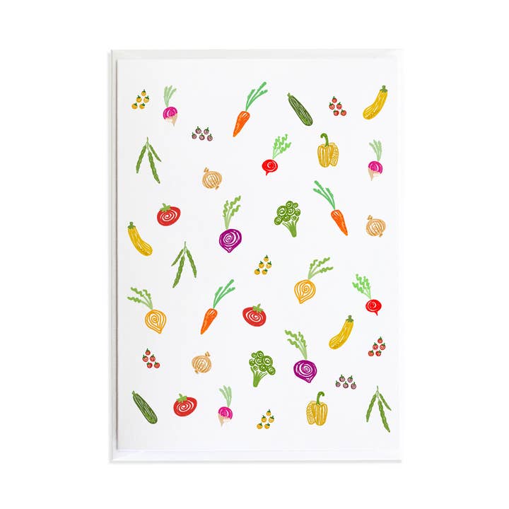 Vegetables Greeting Card for wholesale by Anne Green Design