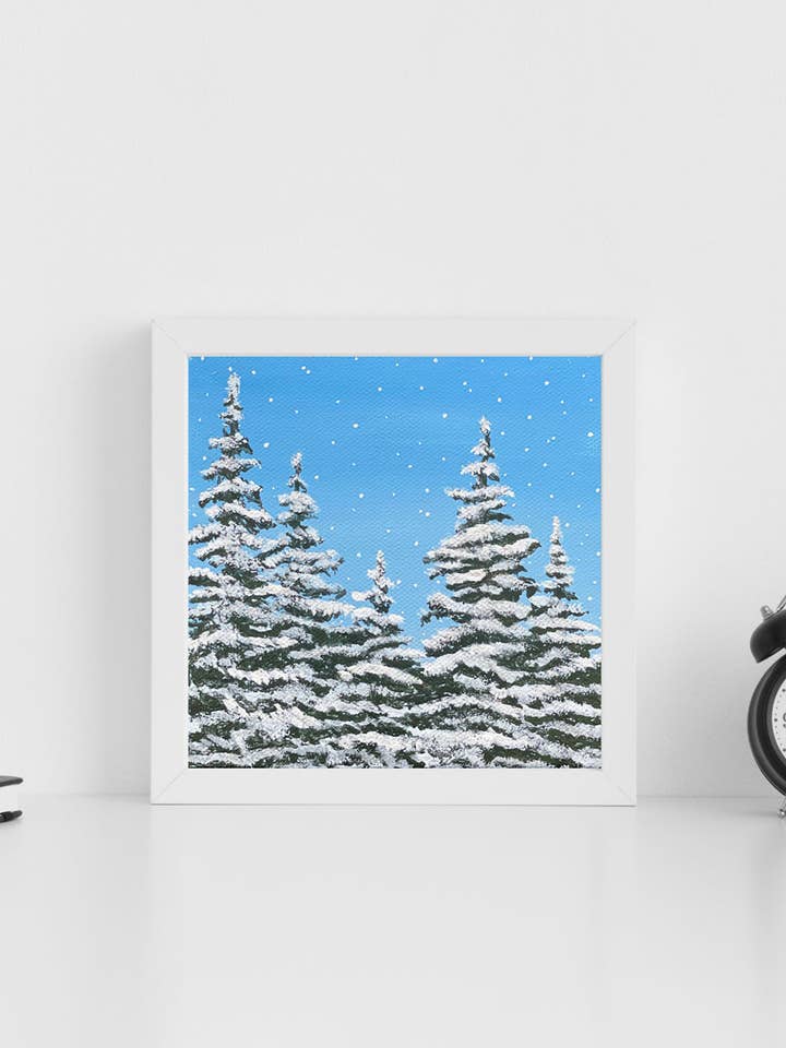 Mini-print „Uitzicht op de winterhut” voor wholesale door Jiva More Life