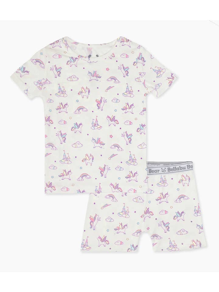Bellabu Bear - Wholesale Sleepwear Set - Kids - Unicorn Bamboo Kids Short Set