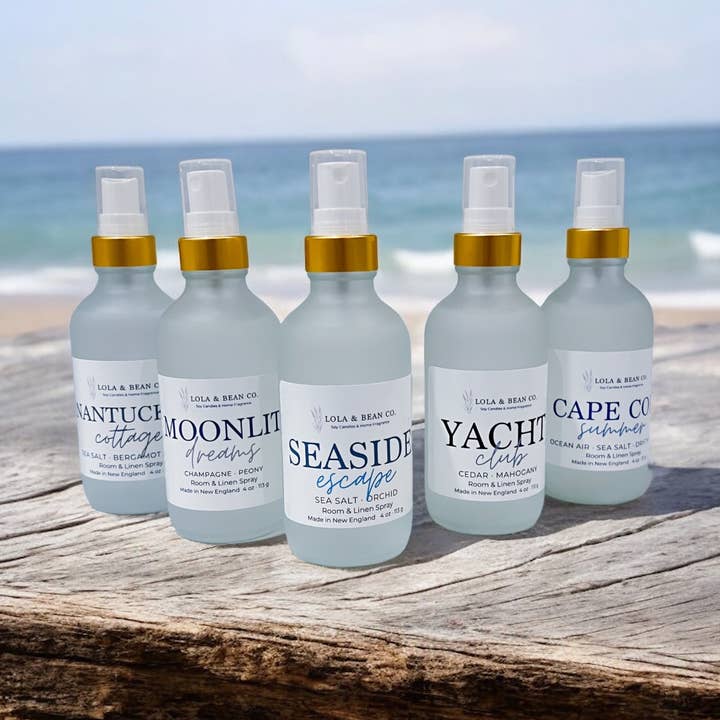 Room Spray – 4 oz Air & Linen Mist | Frosted Glass for wholesale by Lola & Bean Co.
